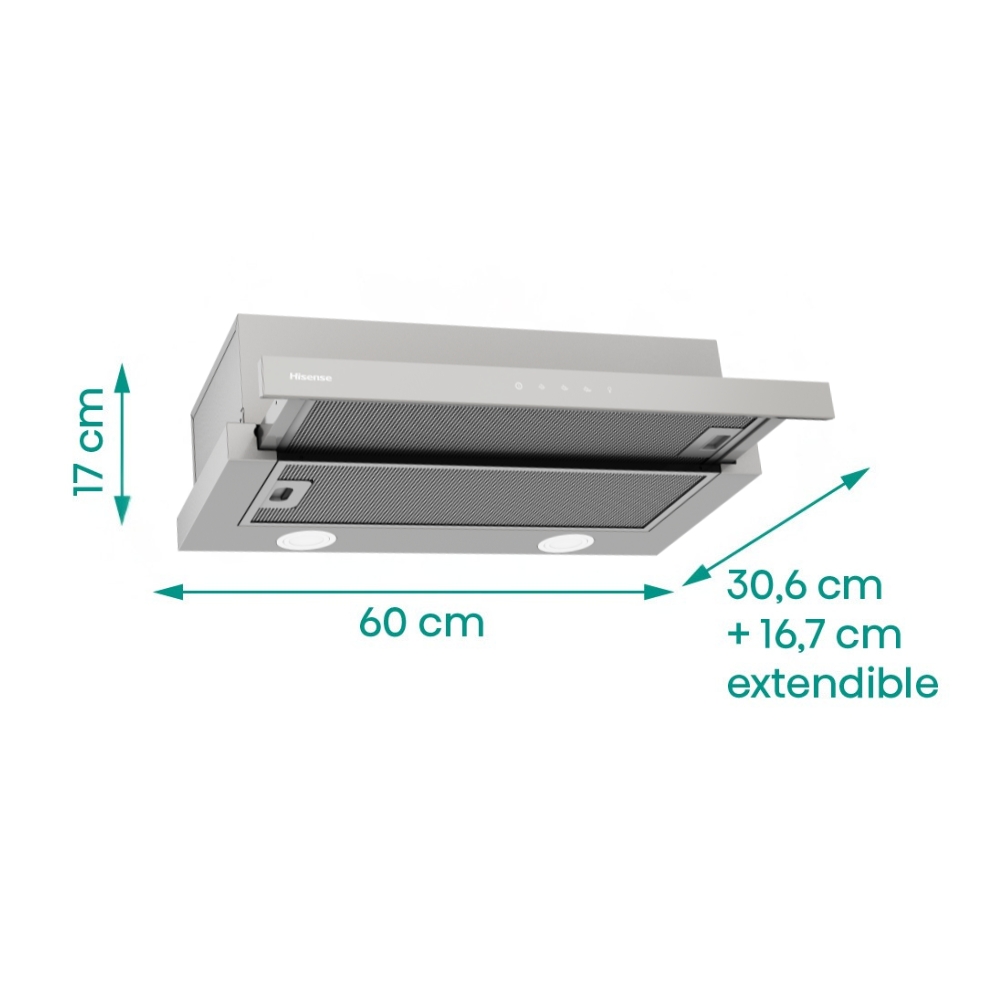 Foto 3 Campana extractora gris CH6TL3DS